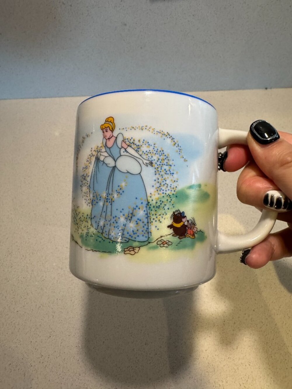 vintage disneyland disney cinderella made in japan mug preowned